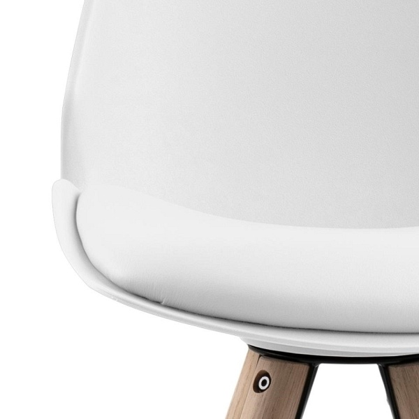 Stołek barowy Oslo biały high - ACTONA